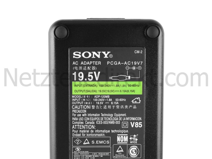 19.5V 6.15A 120W Sony Vaio VGC-LA71DB VGC-LA72DB Notebook Netzteil - zum Schließen ins Bild klicken