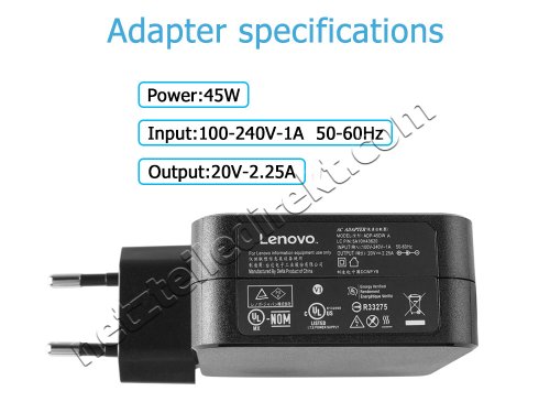 Original 45W Lenovo IdeaPad L340-15IWL Touch 81LH Ladegerät
