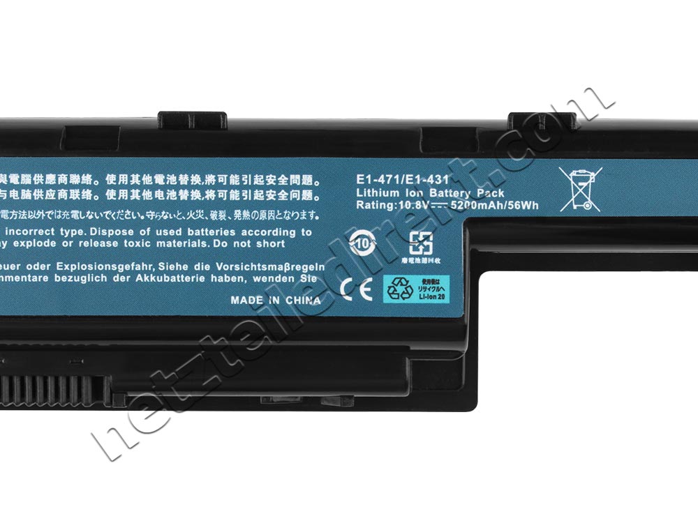 6 Zellen Acer 3ICR19/65-2 BT.00604.049 Akku