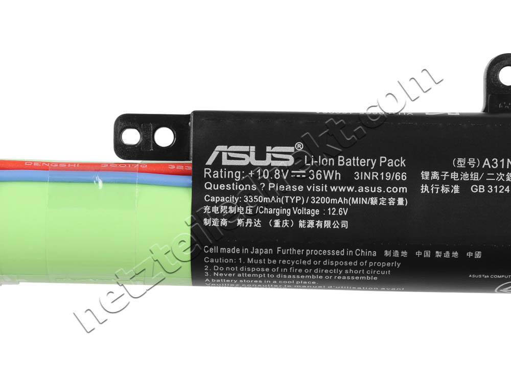 36Wh 3200mAh 3 Zellen Asus A541SA Akku