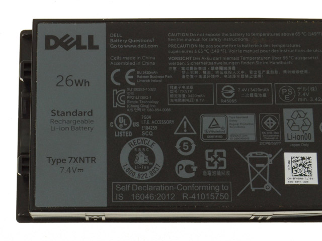 Original 26Wh 2-Zellen Dell Latitude 12 7212 T03H002 Akku