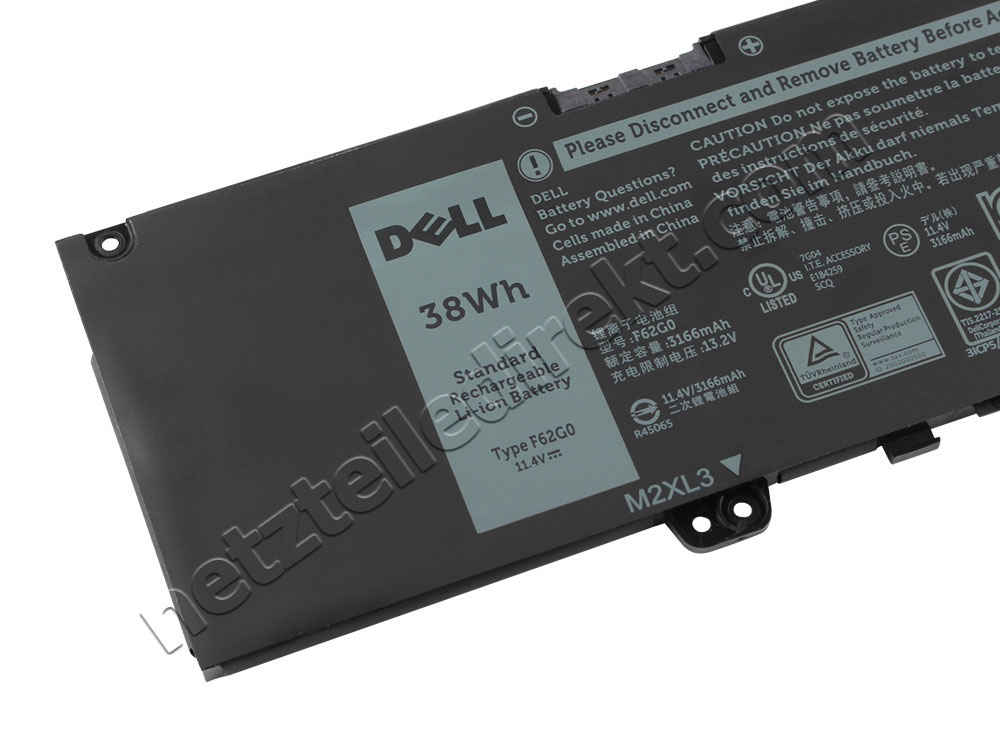 Original 3166mAh 38Wh 3 Zellen Akku Dell Vostro 13 5370 P87G001