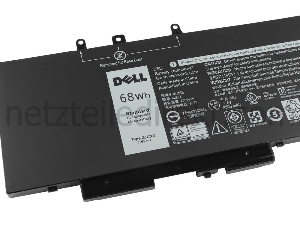 Original 8500mAh 68Wh 4 Zellen Akku Dell 5YHR4 451-BBZG