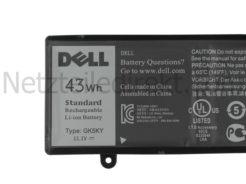 Original 43Wh 3-Zellen Akku Dell Inspiron 13 7347