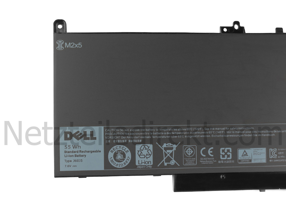 Original 7080mAh 55Wh 4 Zellen Akku Dell 0J60J5 J60J5 NJJ2H