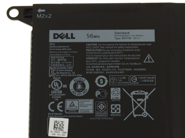 Original 6710mAh 56Wh Dell XPS 13-9350 Akku