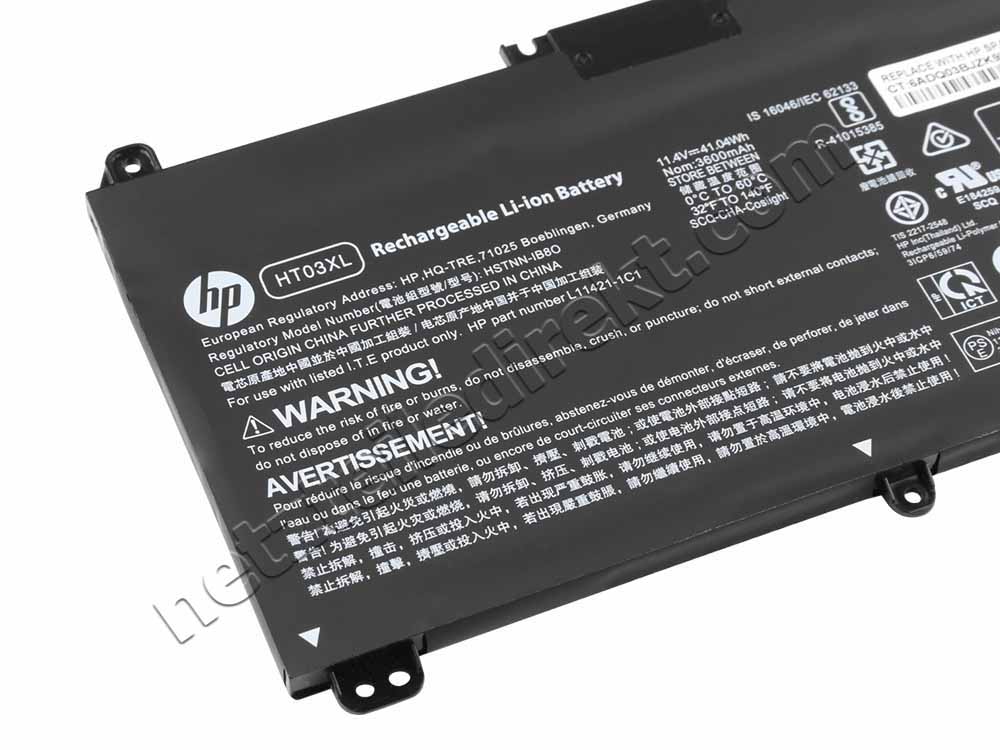 3470mAh 41.9Wh 3 Zellen HP HT03XL Akku