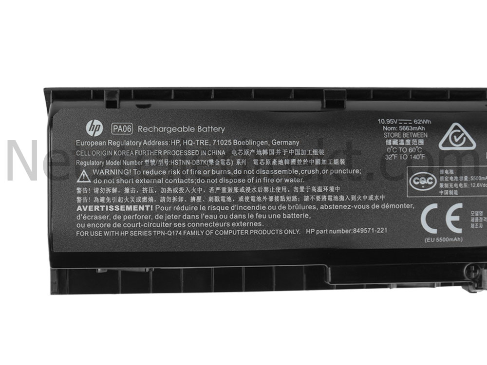 Original 5663mAh 62Wh 6 Zellen Akku HP Pavilion 17-ab300