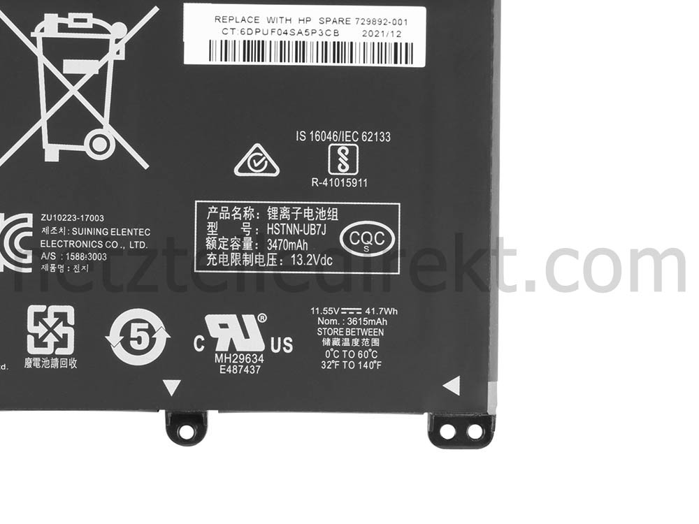 Original 3630mAh 41.9Wh Akku HP TF03XL HSTNN-LB7X HSTNN-LB7J