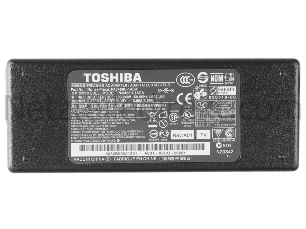 19V 3.95A Toshiba Satellite M800D M800-T01W Notebook Netzteil